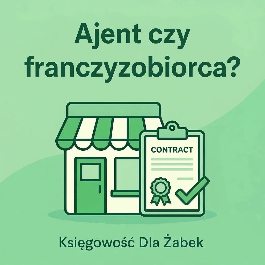 Ajent czy franczyzobiorca Żabki - infografika porównawcza i różnice podatkowe